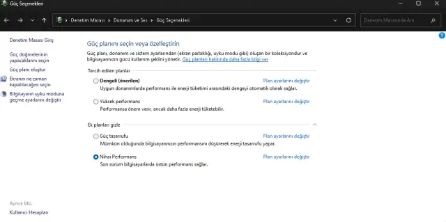windows 11 Performans arttırma ayarları